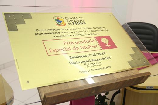 Câmara de Penha inaugura a Procuradoria Especial da Mulher