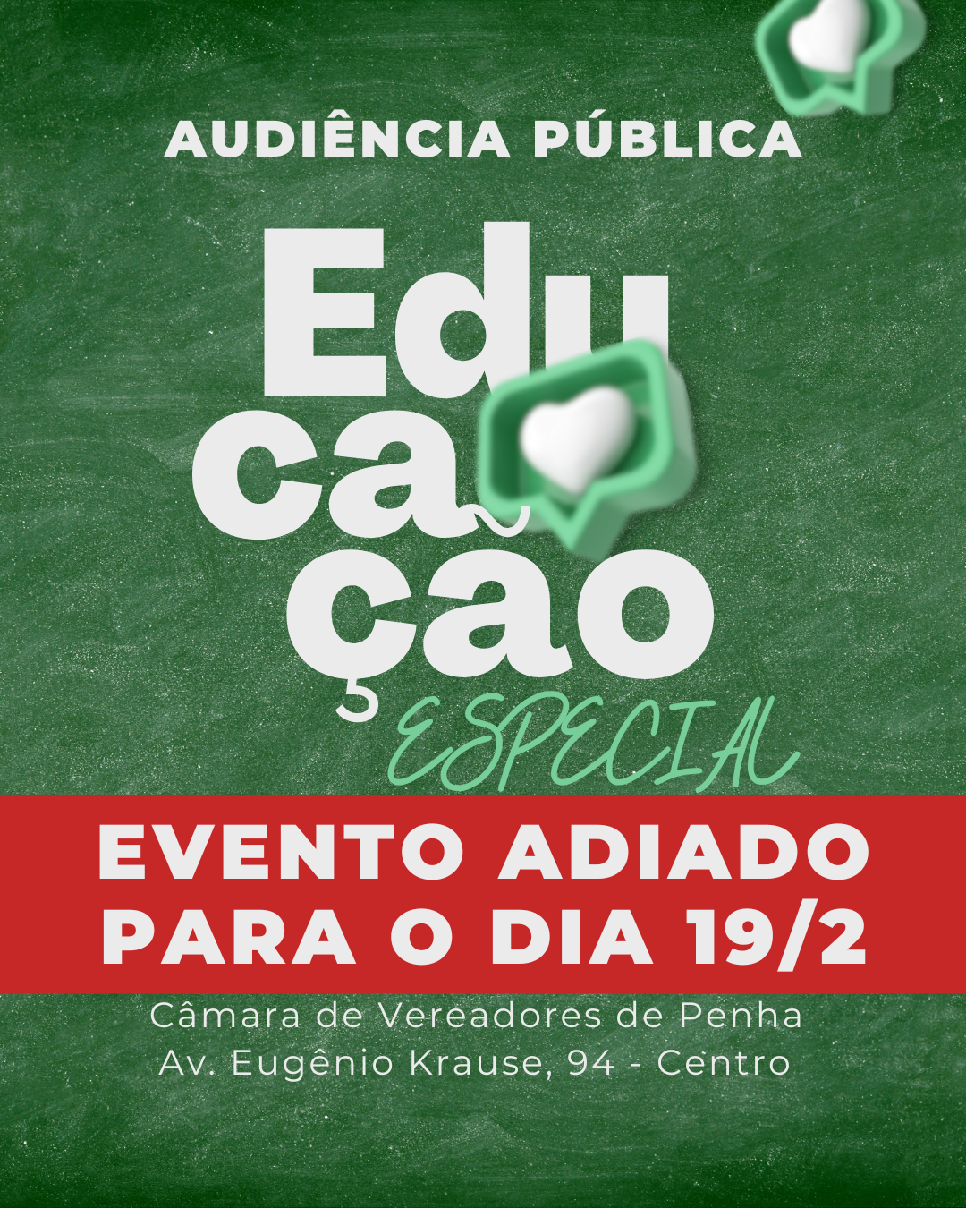 Audiência Pública adiada