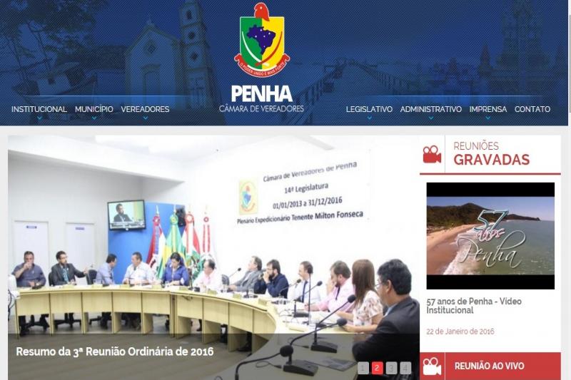 Câmara de Penha lança novo site Câmara de Penha lança novo site