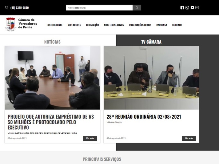 Câmara de Penha lança novo site oficial Câmara de Penha lança novo site oficial