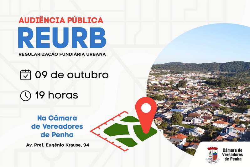 Câmara de Penha realiza Audiência Pública sobre o Reurb Câmara de Penha realiza Audiência Pública sobre o Reurb