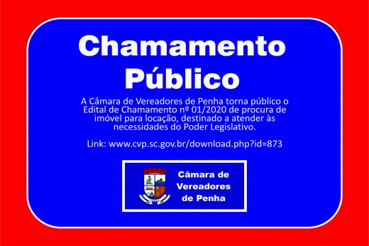 Chamamento Público nº 01/2020 