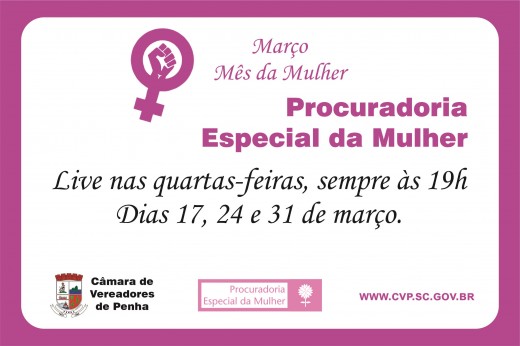 Procuradoria da Mulher realiza lives nas próximas semanas