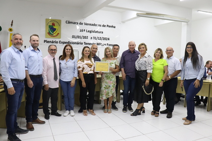 Câmara de Penha aprova projeto de lei e duas moções de aplauso