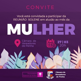 Legislativo Penhense presta homenagem às mulheres em reunião solene