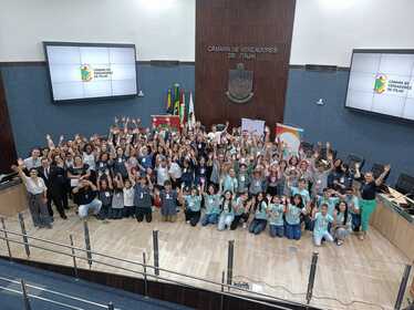 Vereadores mirins de Penha participam de seminário em Itajaí