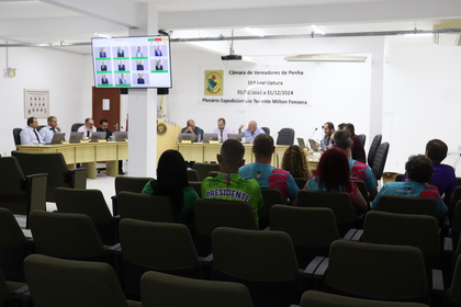 Câmara de Penha aprova dois projetos e duas moções de aplausos