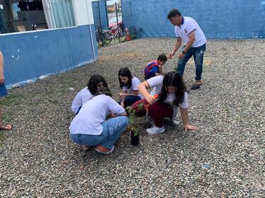 Ação realizada nas escolas de Penha