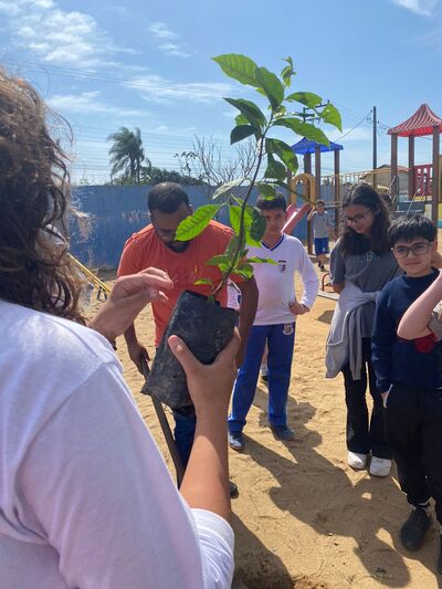 Ação realizada nas escolas de Penha