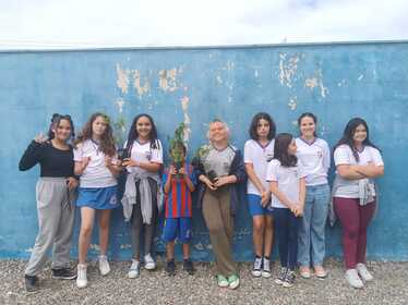 Ação realizada nas escolas de Penha